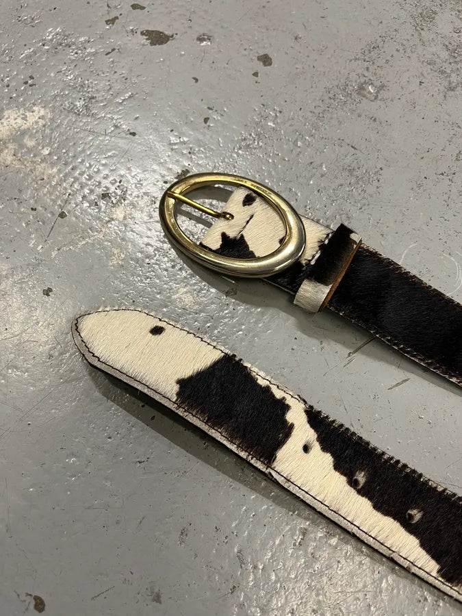 2000s Dolce & Gabbana Pony Hair Leather Belt zGaZGAH 4