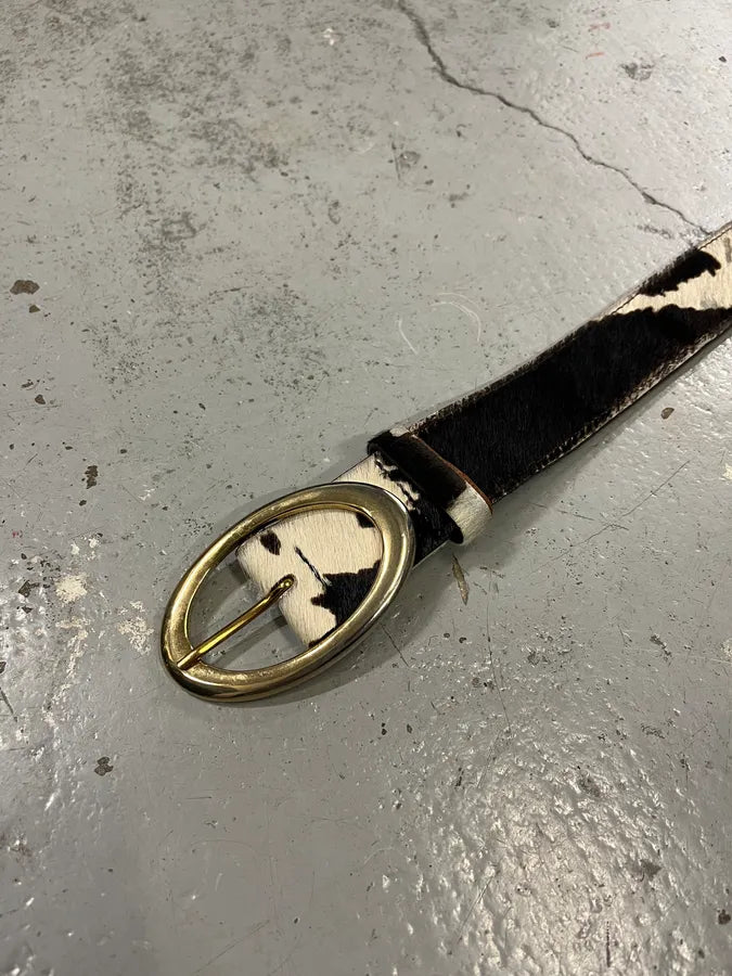 2000s Dolce & Gabbana Pony Hair Leather Belt zGaZGAH 5