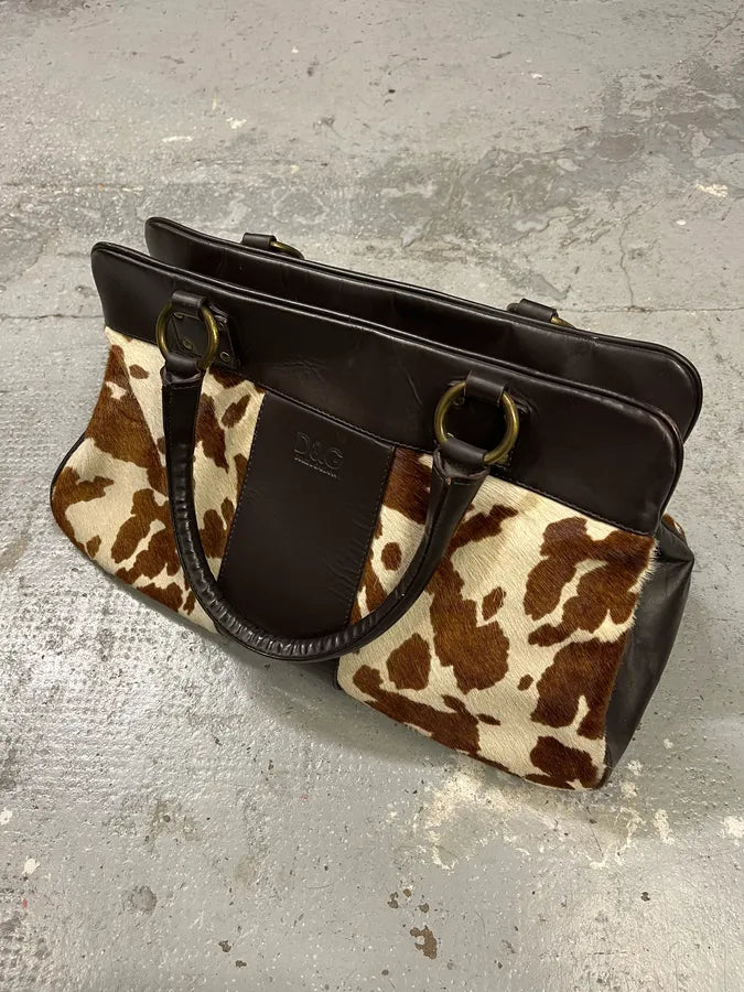 2000s Dolce & Gabbana Pony Hair Leather Cowprint Effect Handle Bag (OS) iJsYpmd 1