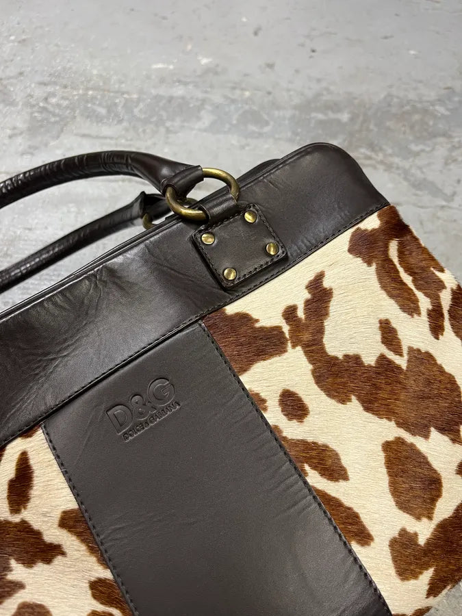 2000s Dolce & Gabbana Pony Hair Leather Cowprint Effect Handle Bag (OS) iJsYpmd 3