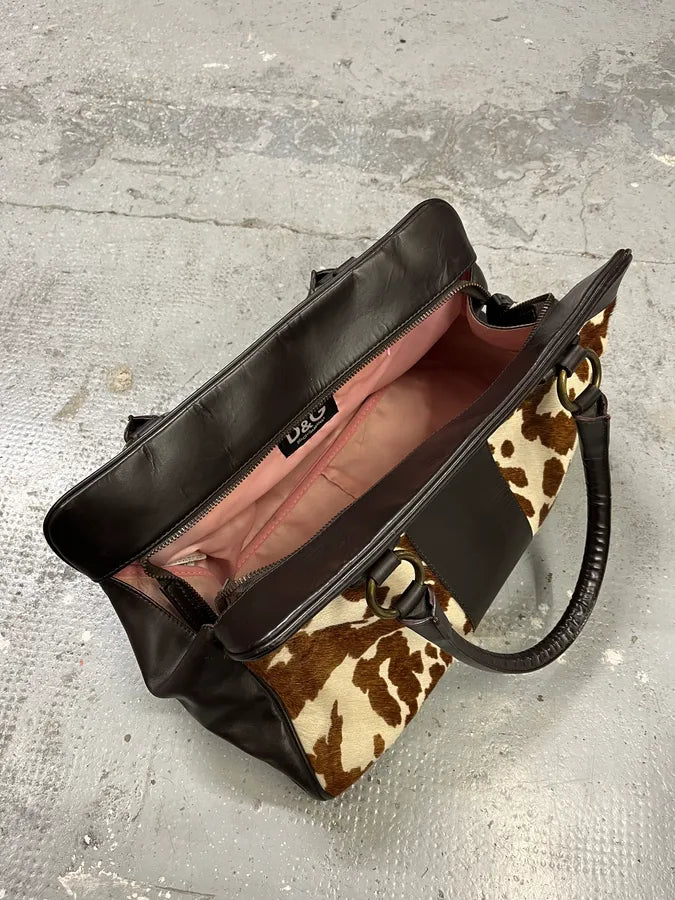 2000s Dolce & Gabbana Pony Hair Leather Cowprint Effect Handle Bag (OS) iJsYpmd 8