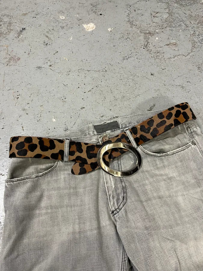 2000s Dolce & Gabbana Pony Hair Leopard Leather Belt (OS) QAuWFuP 10