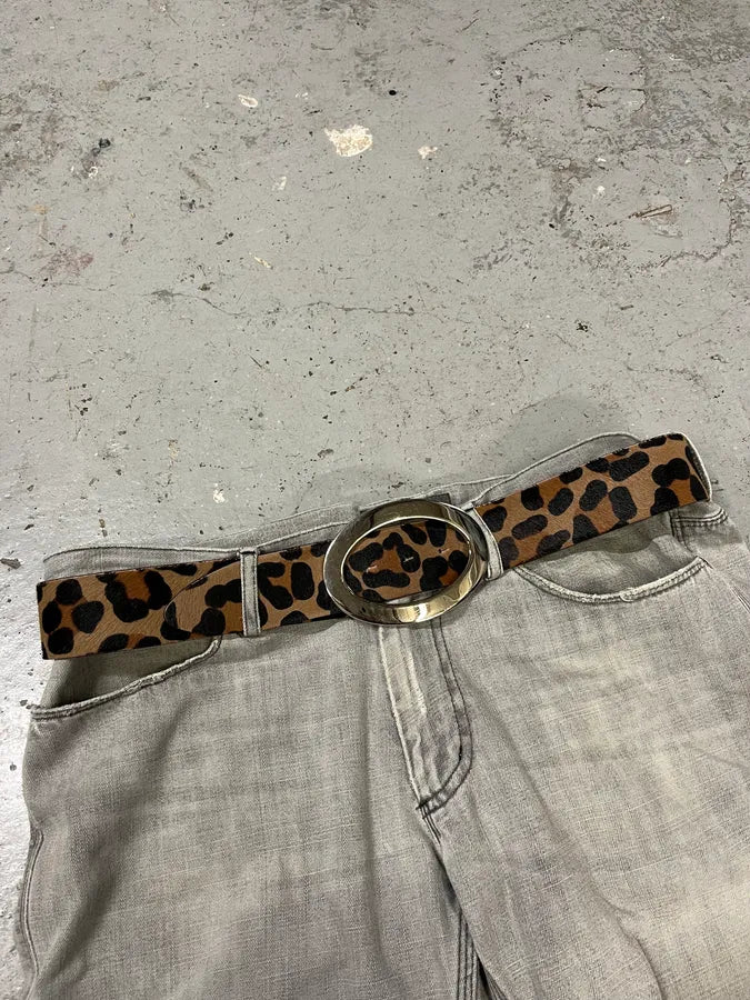 2000s Dolce & Gabbana Pony Hair Leopard Leather Belt (OS) QAuWFuP 11