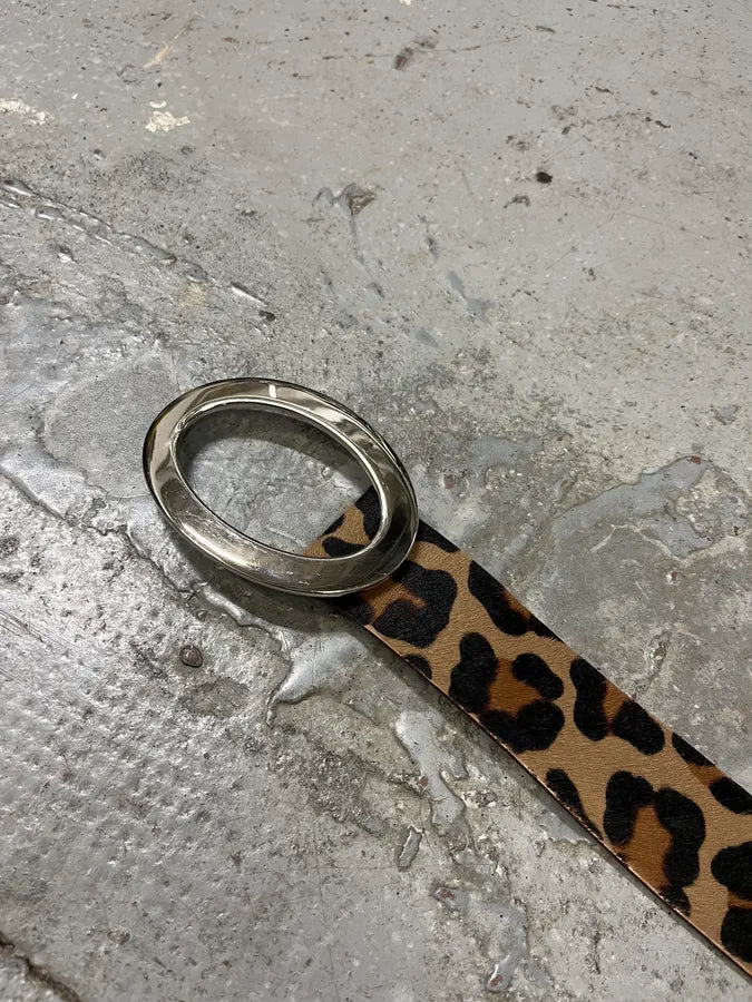 2000s Dolce & Gabbana Pony Hair Leopard Leather Belt (OS) QAuWFuP 3