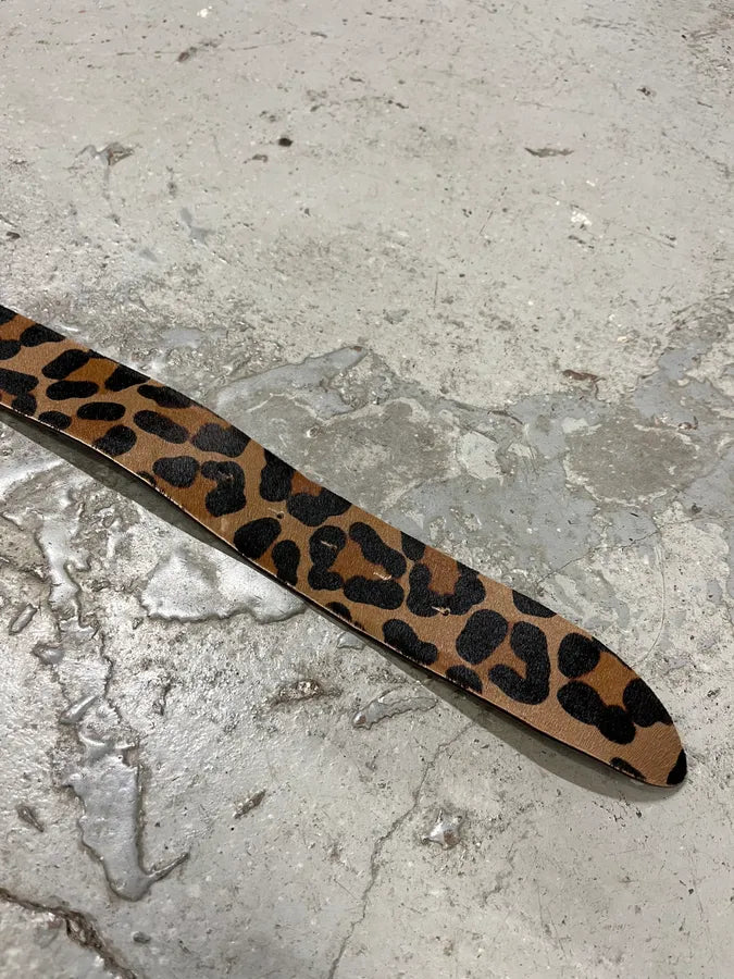 2000s Dolce & Gabbana Pony Hair Leopard Leather Belt (OS) QAuWFuP 4