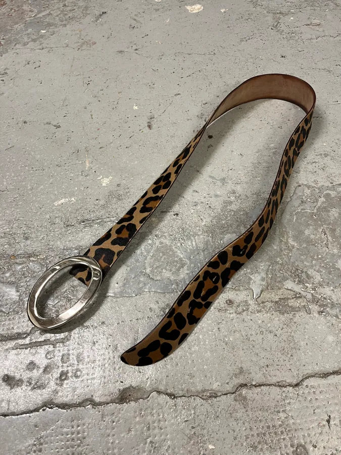 2000s Dolce & Gabbana Pony Hair Leopard Leather Belt (OS) QAuWFuP 5