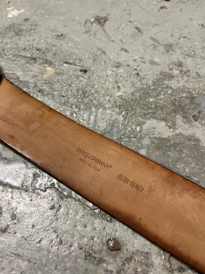 2000s Dolce & Gabbana Pony Hair Leopard Leather Belt (OS) QAuWFuP 7