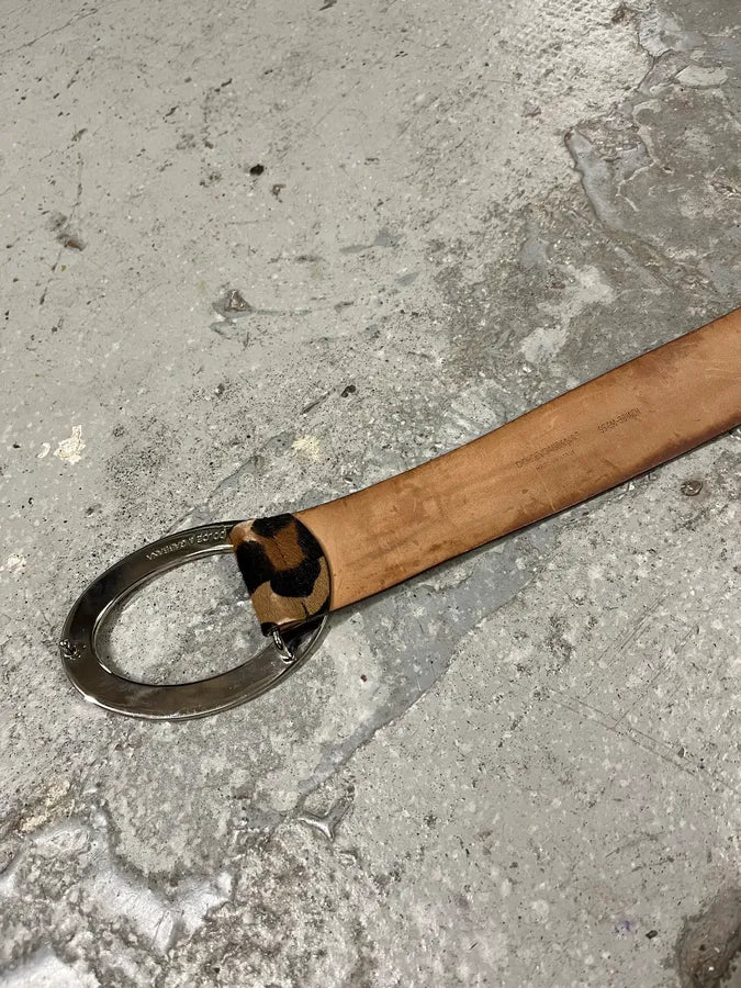 2000s Dolce & Gabbana Pony Hair Leopard Leather Belt (OS) QAuWFuP 8