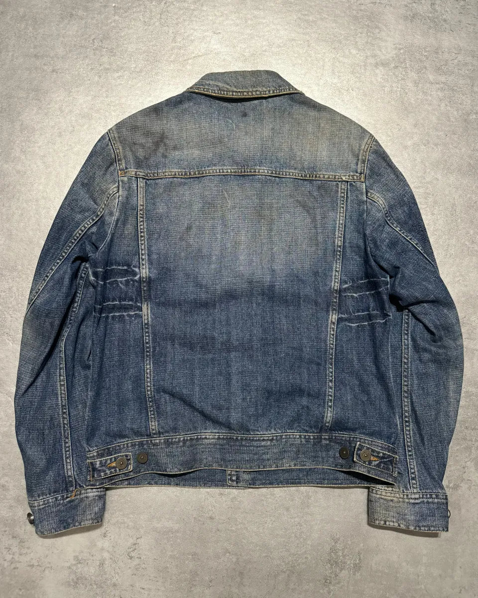 2000s Dolce & Gabbana Premium Mainline Blue Structured Denim Jacket (L) 1