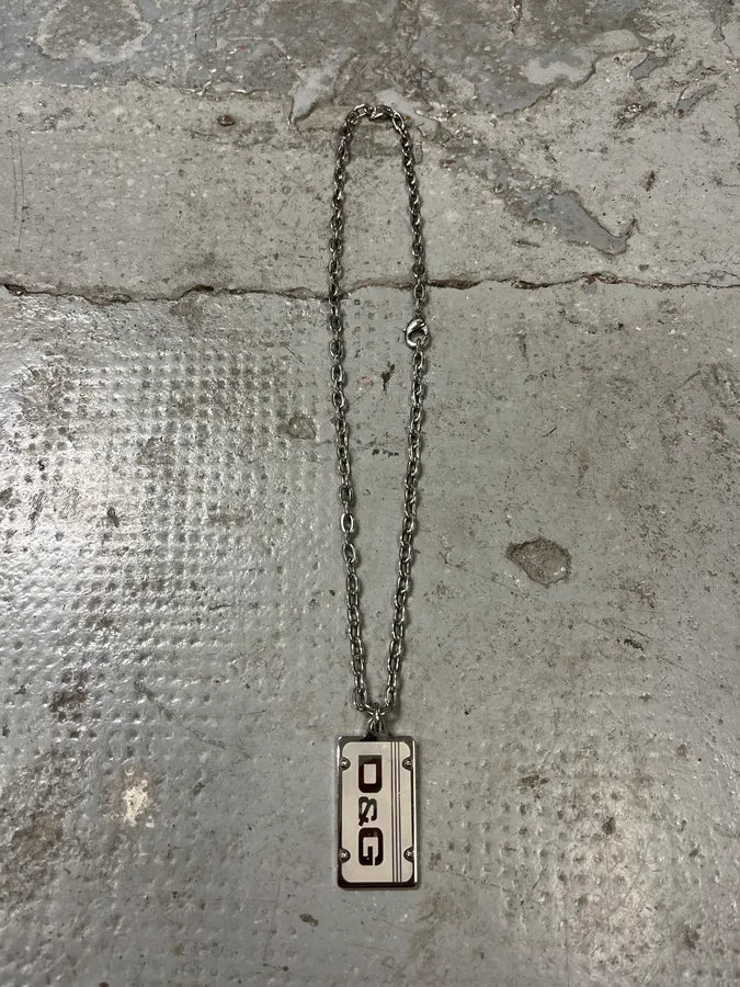 2000s Dolce & Gabbana Propaganda Dog Tag Necklace rexSDKE 0