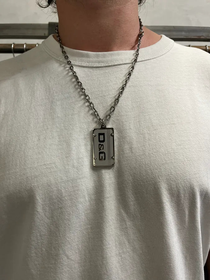2000s Dolce & Gabbana Propaganda Dog Tag Necklace rexSDKE 1