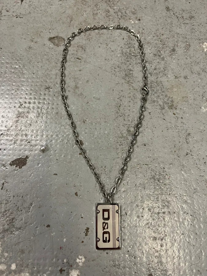 2000s Dolce & Gabbana Propaganda Dog Tag Necklace rexSDKE 5