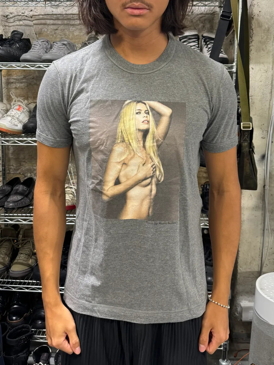 2000s Dolce & Gabbana Provocative Naked Lady Grey T-Shirt JWgstdk 1