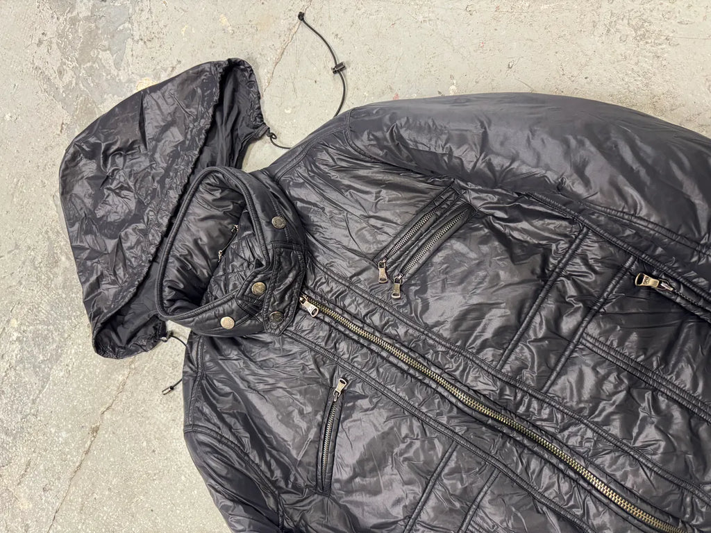 2000s Dolce & Gabbana Puffer Utility Black Nylon Jacket (L/XL) 1