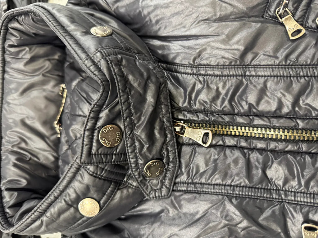 2000s Dolce & Gabbana Puffer Utility Black Nylon Jacket (L/XL) 7