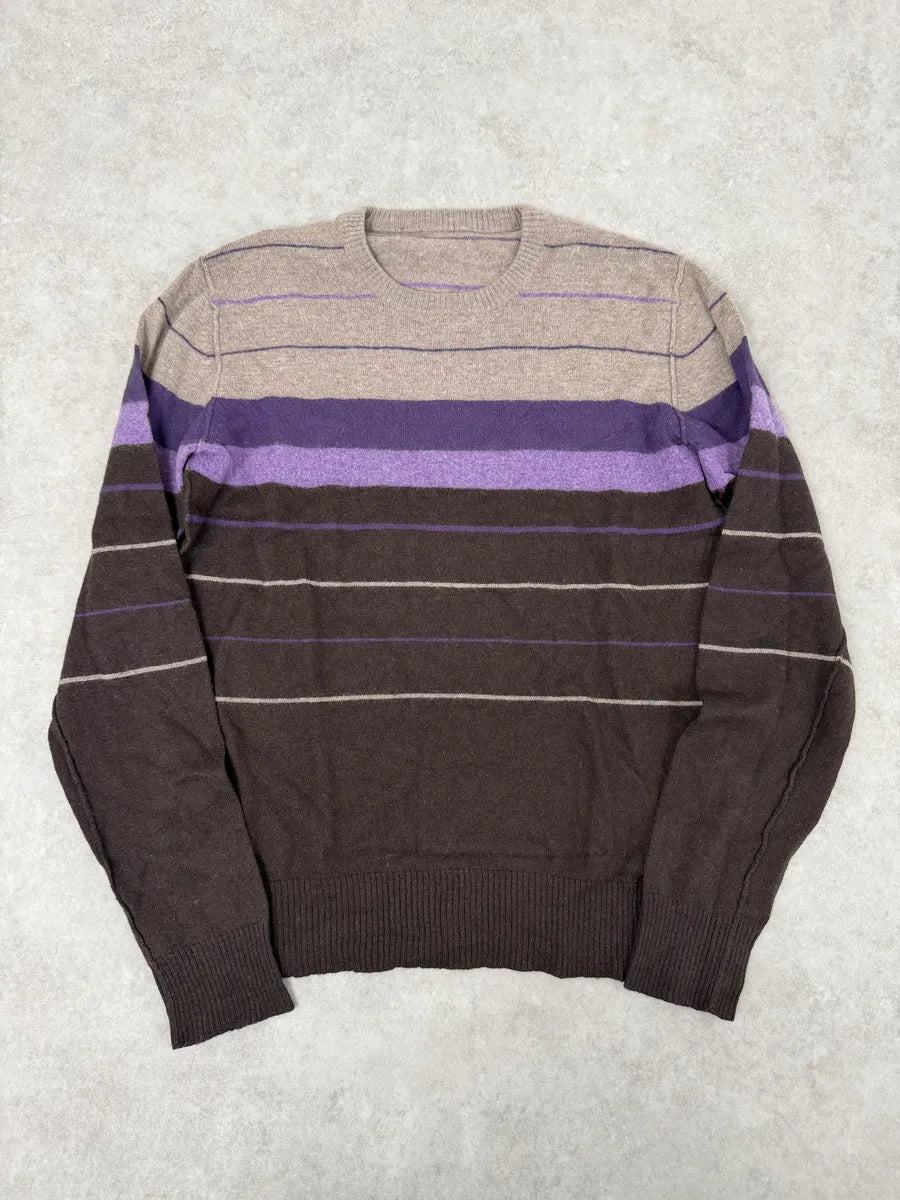 2000s Dolce & Gabbana Purple Striped Sweater YEGzQTK 1