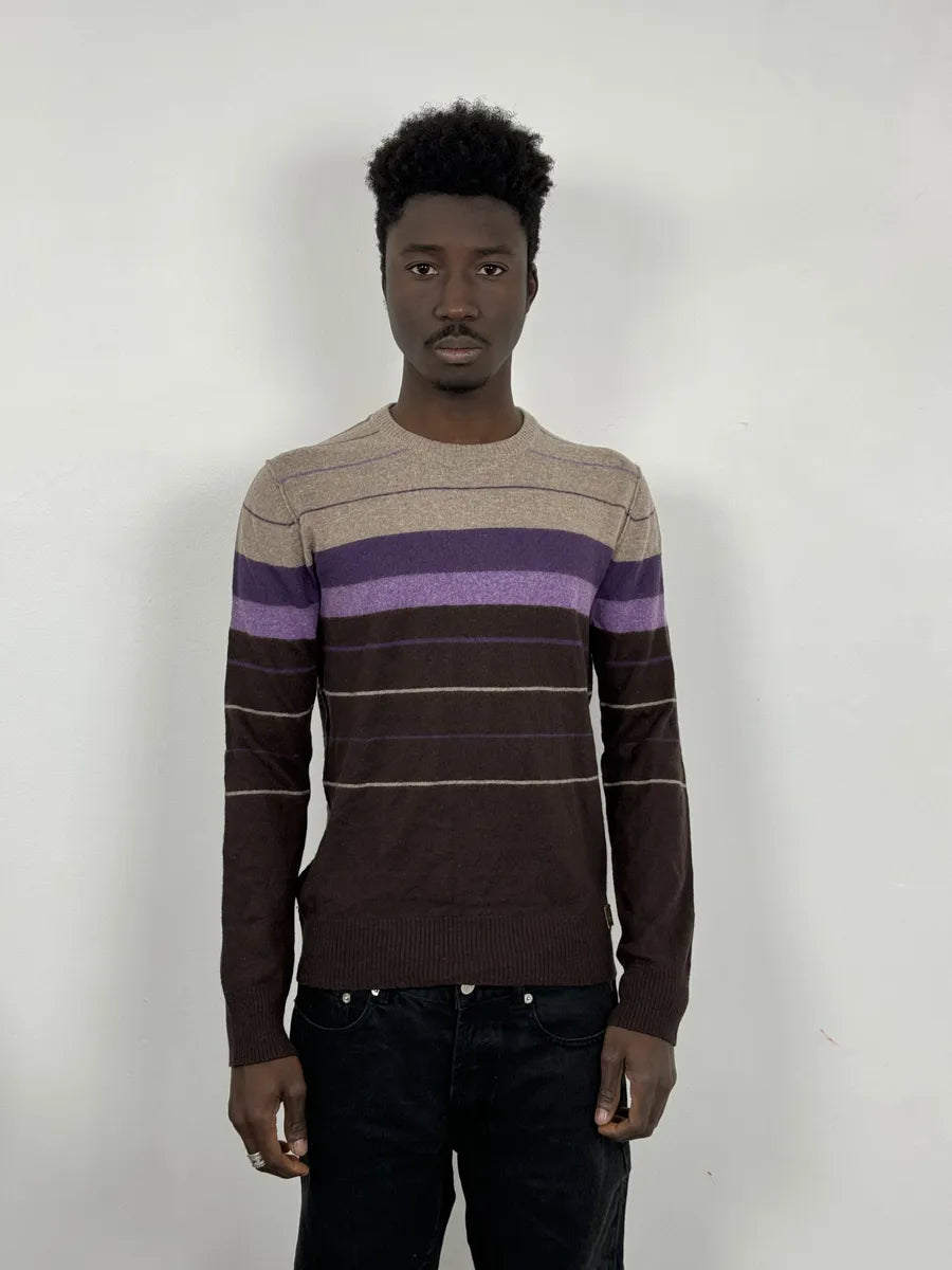 2000s Dolce & Gabbana Purple Striped Sweater YEGzQTK 2