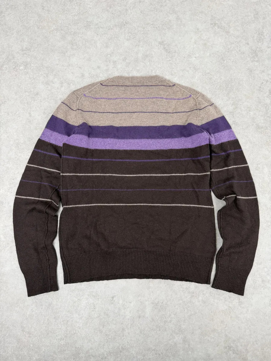 2000s Dolce & Gabbana Purple Striped Sweater YEGzQTK 5