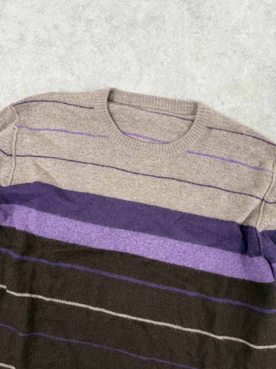 2000s Dolce & Gabbana Purple Striped Sweater YEGzQTK 6