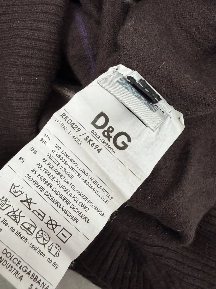 2000s Dolce & Gabbana Purple Striped Sweater YEGzQTK 7