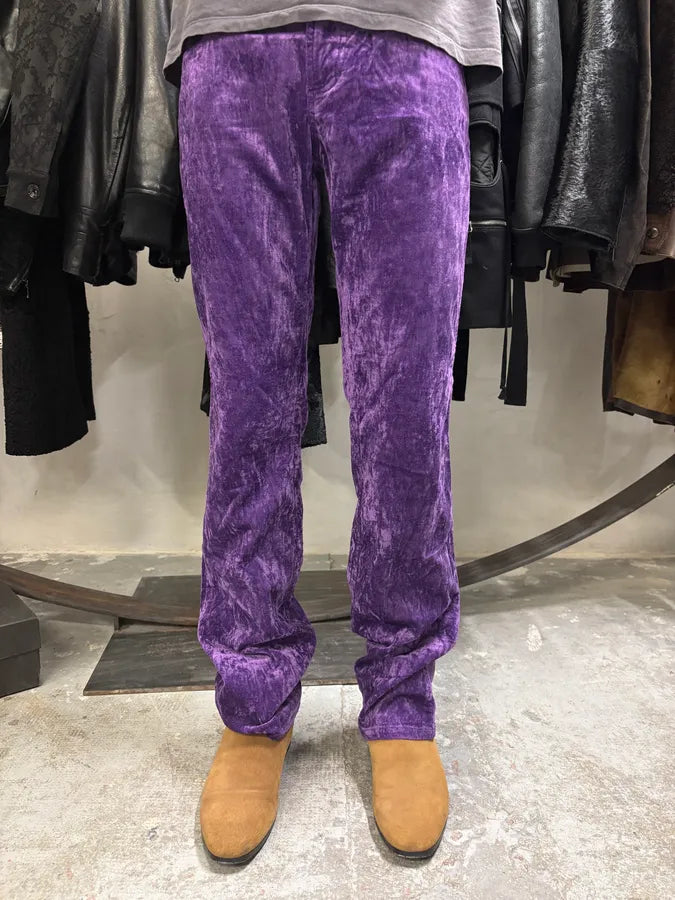 2000s Dolce & Gabbana Purple Velvet Pants (S) sykUlem 2