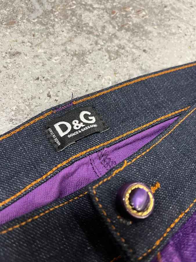 2000s Dolce & Gabbana Purple Velvet Pants (S) sykUlem 7