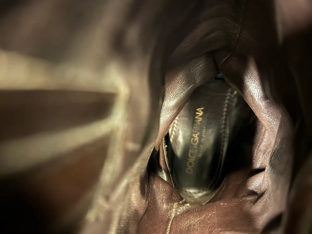 2000s Dolce & Gabbana Python Brown Leather Boots (43eu/us9.5) 5