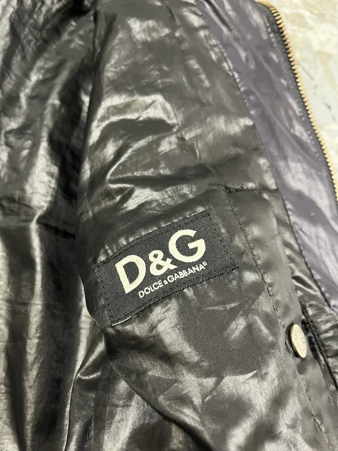 2000s Dolce & Gabbana Quilted Dark Purple Puffer Jacket oJpjTQa 9