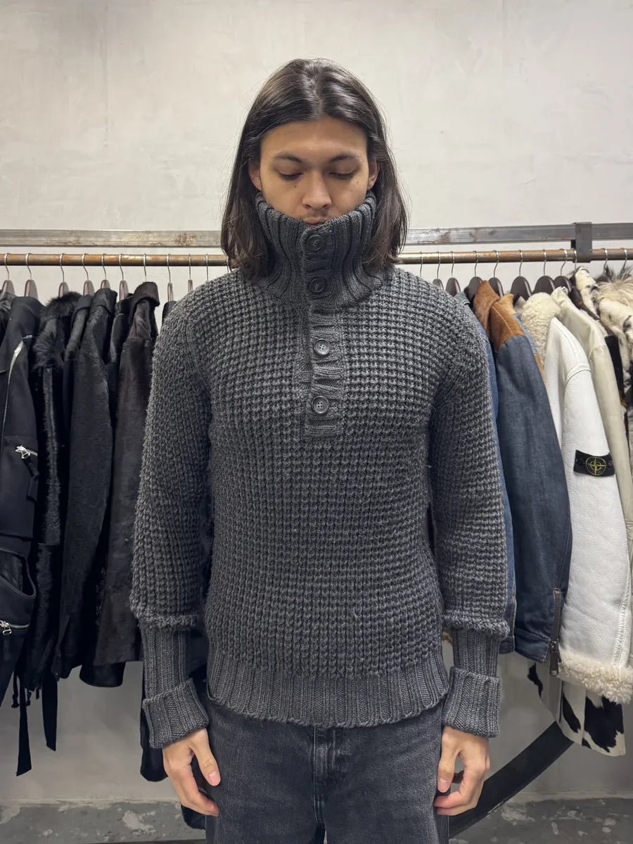 2000s Dolce & Gabbana Quilted Wool Buttoned Sweater CtYydSy 0