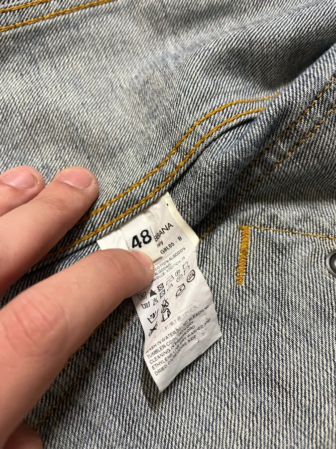 2000s Dolce & Gabbana Raw Blue Denim Jacket hnRrQCh 12