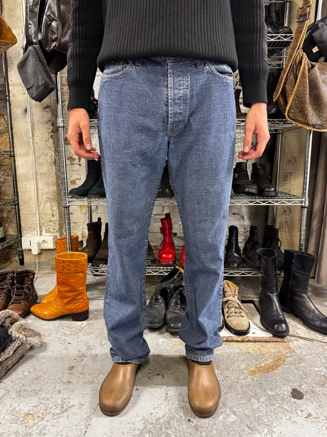 2000s Dolce & Gabbana Raw Blue Denim Jeans nVsBTEC 1