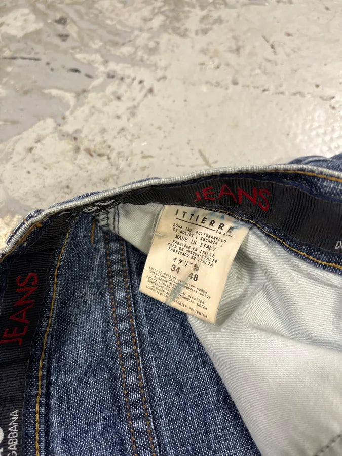 2000s Dolce & Gabbana Raw Blue Denim Jeans nVsBTEC 11