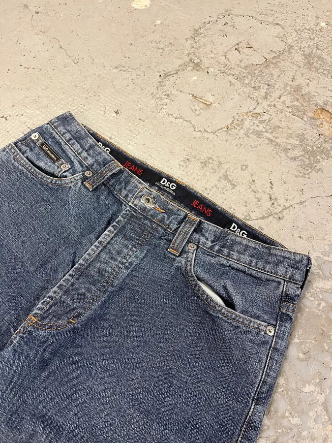 2000s Dolce & Gabbana Raw Blue Denim Jeans nVsBTEC 5