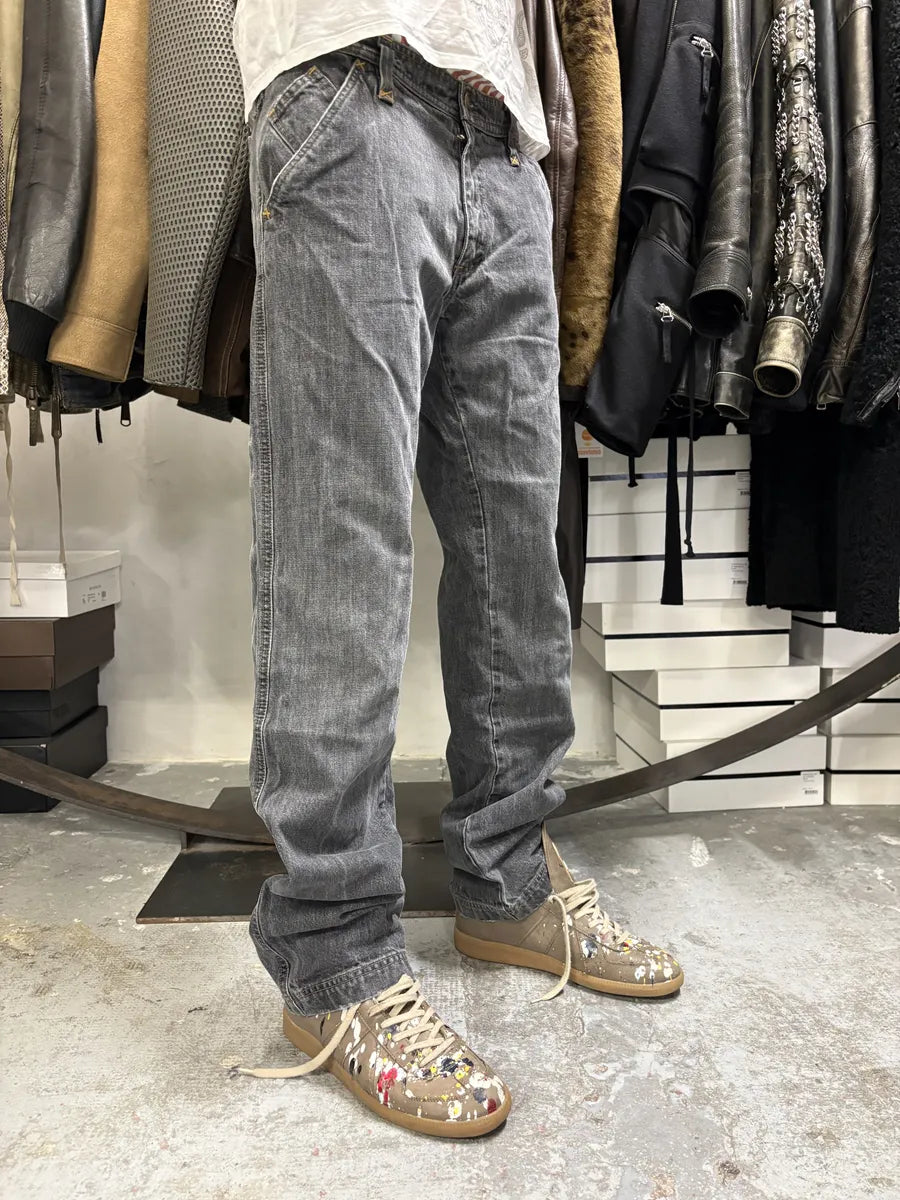 2000s Dolce & Gabbana Raw Grey Denim Jeans qhBdZVh 0