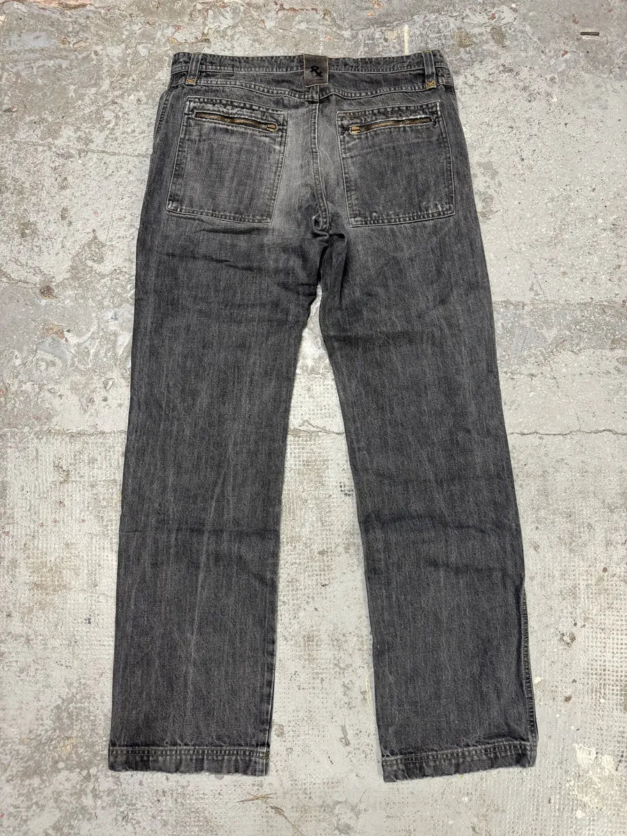 2000s Dolce & Gabbana Raw Grey Denim Jeans qhBdZVh 2