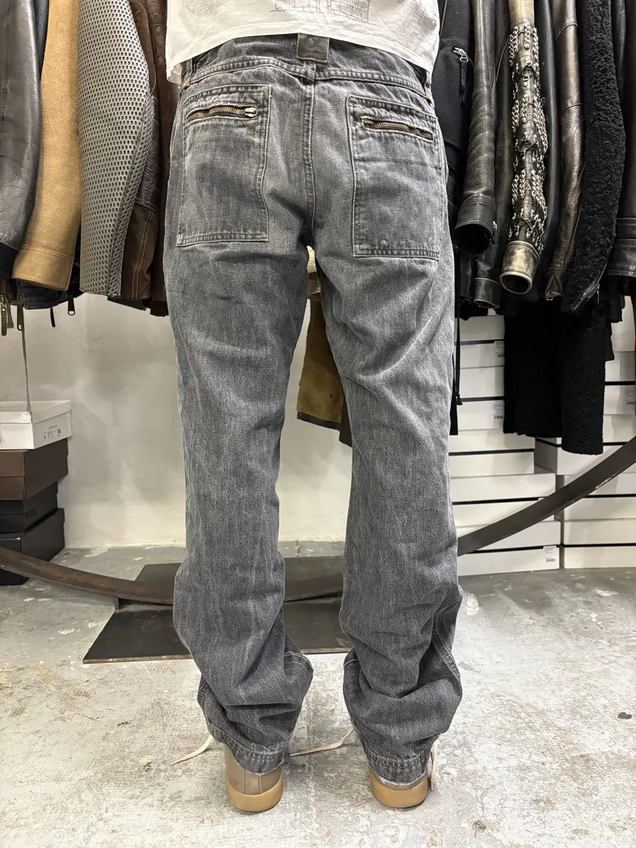 2000s Dolce & Gabbana Raw Grey Denim Jeans qhBdZVh 3