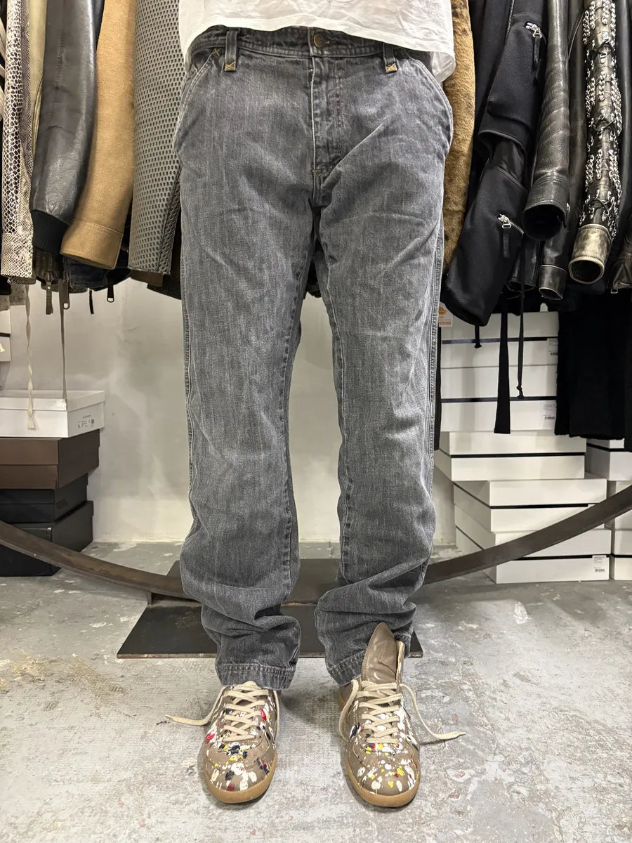 2000s Dolce & Gabbana Raw Grey Denim Jeans qhBdZVh 4