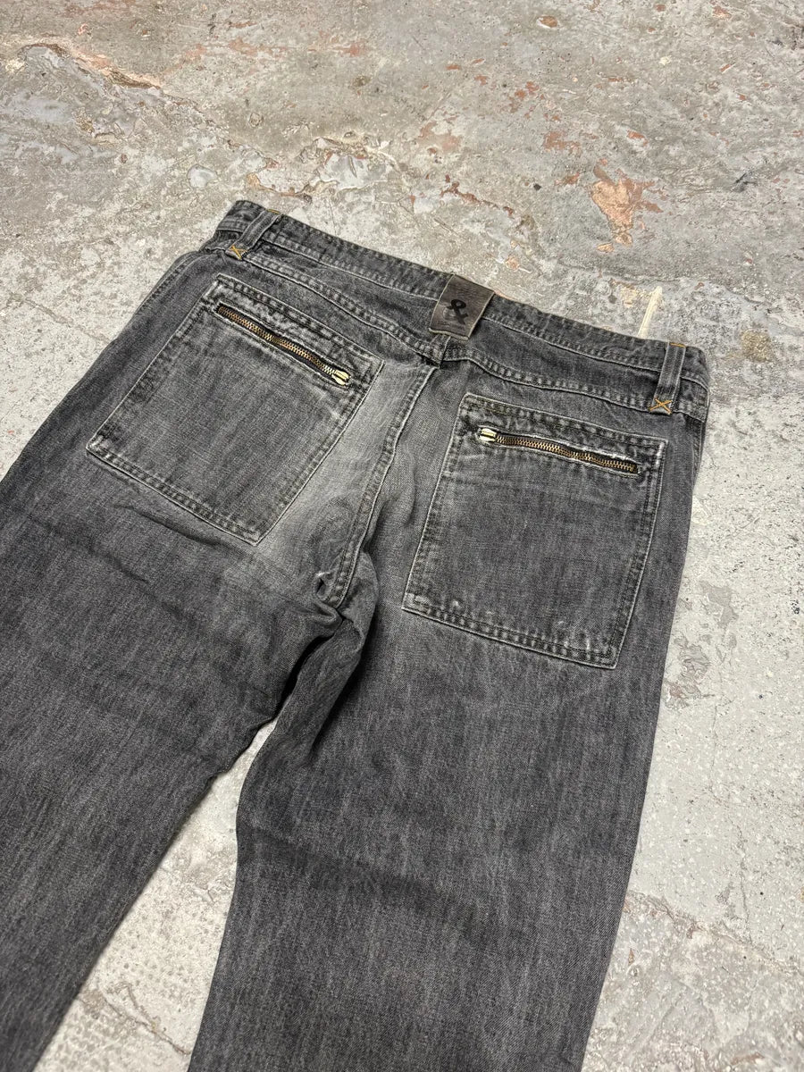 2000s Dolce & Gabbana Raw Grey Denim Jeans qhBdZVh 7