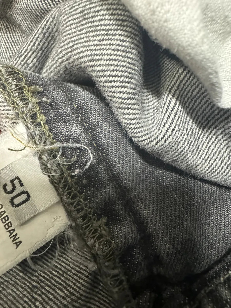 2000s Dolce & Gabbana Raw Grey Denim Jeans qhBdZVh 8