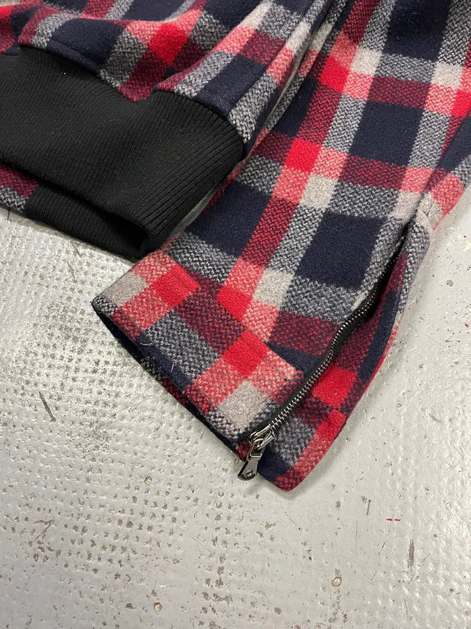 2000s Dolce & Gabbana Red & Blue Tartan Hooded Jacket PpHAWGI 6