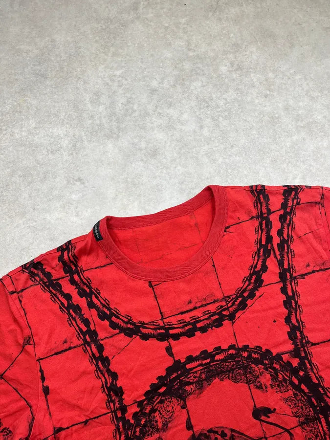 SS2015 Dolce & Gabbana Red Bull Chain Print T-Shirt fNPCKZz 4