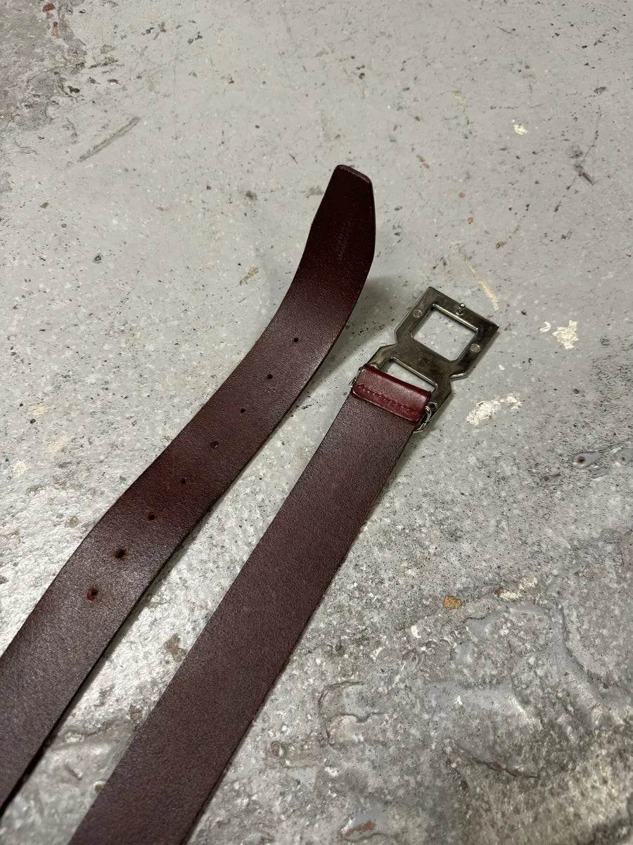 2000s Dolce & Gabbana Red Burgundy Leather Belt MbGlpvy 5