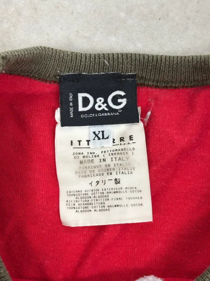2000s Dolce & Gabbana Red Cow Girl Longsleeve T-Shirt ocNkovB 8