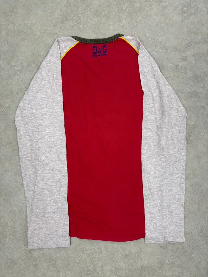 2000s Dolce & Gabbana Red Cow Girl Longsleeve T-Shirt ocNkovB 5