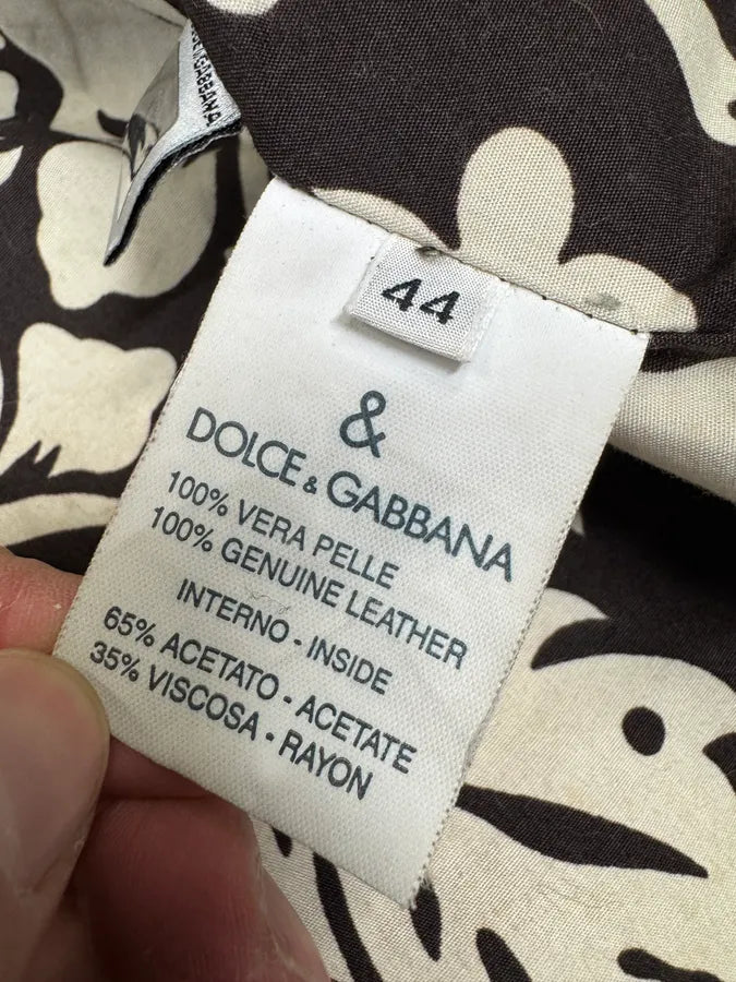 2000s Dolce & Gabbana Red Faded Leather Jacket (S) 7