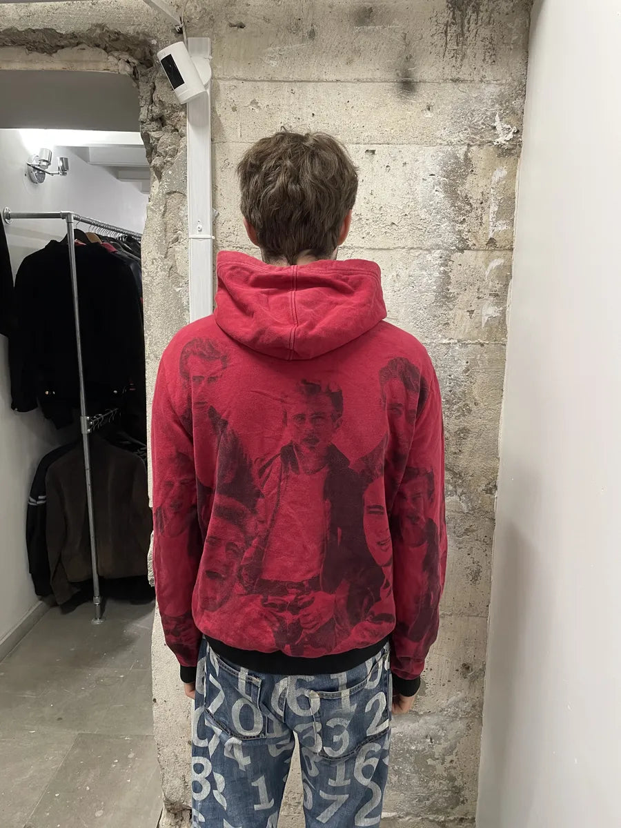 2000s Dolce & Gabbana Red James Dean Human Hoodie (M) 3
