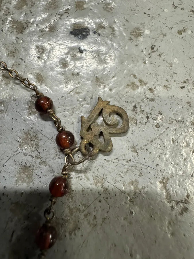 2000s Dolce & Gabbana Red Pearl Rosary Necklace qZlkCwQ 6