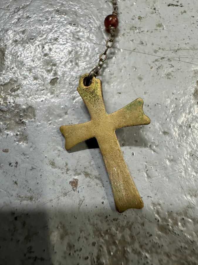 2000s Dolce & Gabbana Red Pearl Rosary Necklace qZlkCwQ 9