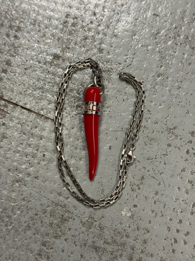 2000s Dolce & Gabbana Red Tooth Necklace HUihaUZ 1