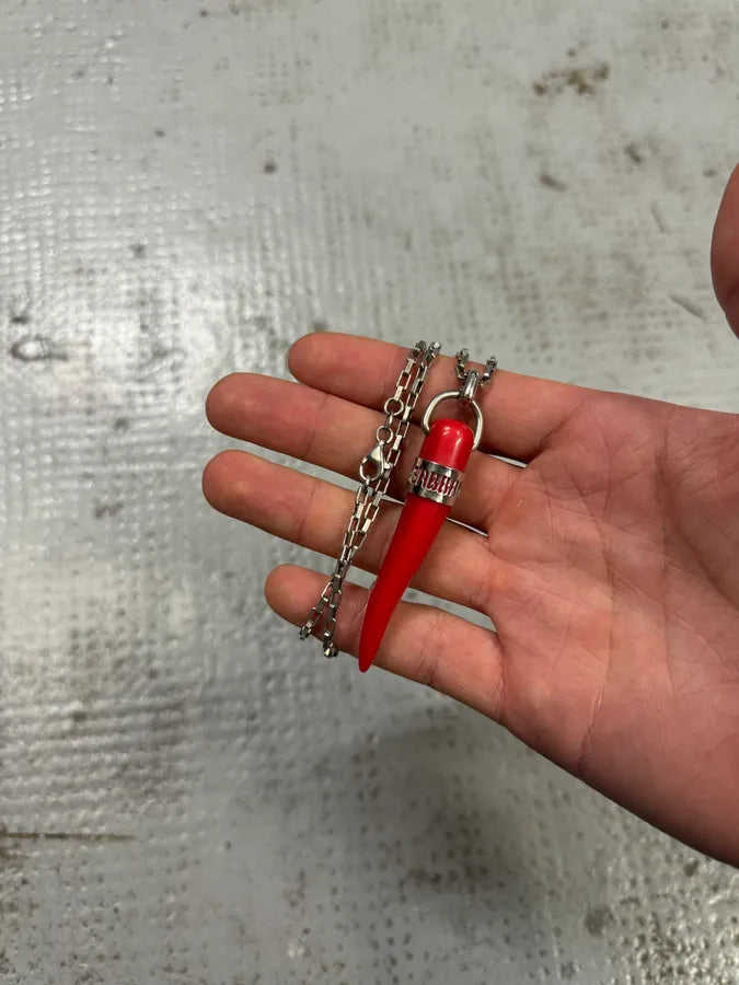 2000s Dolce & Gabbana Red Tooth Necklace HUihaUZ 2